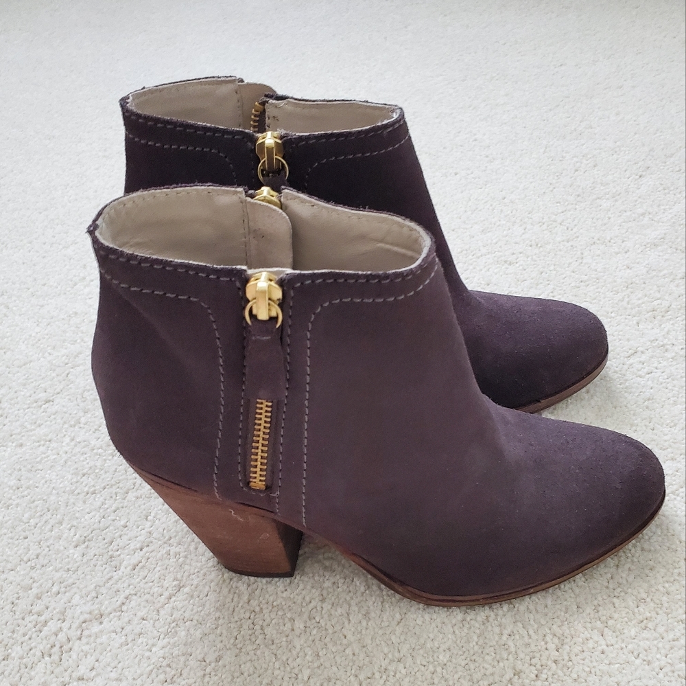 Boden Suede Heeled Double Zip Ankle Boots sz38